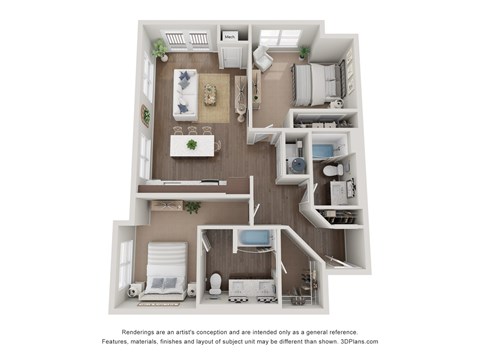 2 bedroom 2 bathroom